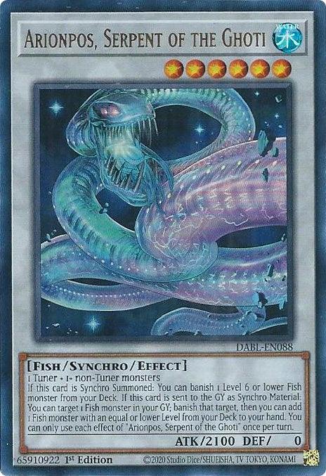Arionpos, Serpent of the Ghoti [DABL-EN088] Ultra Rare - Josh's Cards