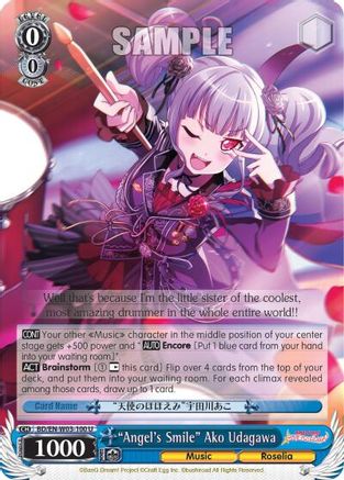 "Angel's Smile" Ako Udagawa (BD/EN-W03-100 U) - BanG Dream! Girls Band Party! MULTI LIVE