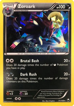 Zoroark - 71/108 (Cracked Ice Holo) [71] (Deck Exclusives) Holofoil