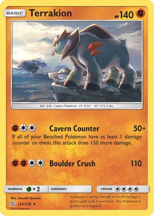 Terrakion 122/236 - SM  Unified Minds Holofoil