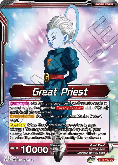 Great Priest // Great Priest, Commander of Angels (BT16-002) [Realm of the Gods] Parallel Foil