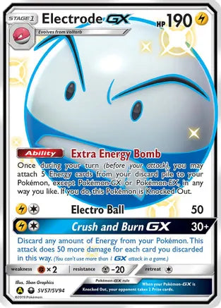 Pokemon: Electrode GX Hidden Fates SV57a/SV94 - Near Mint