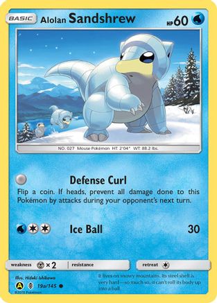 Alolan Sandshrew 19a/145 - Alternate Art Promos Holofoil