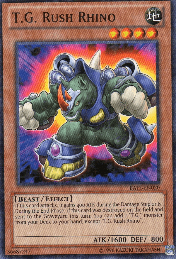 T.G. Rush Rhino [BATT-EN020] Starfoil Rare - Josh's Cards