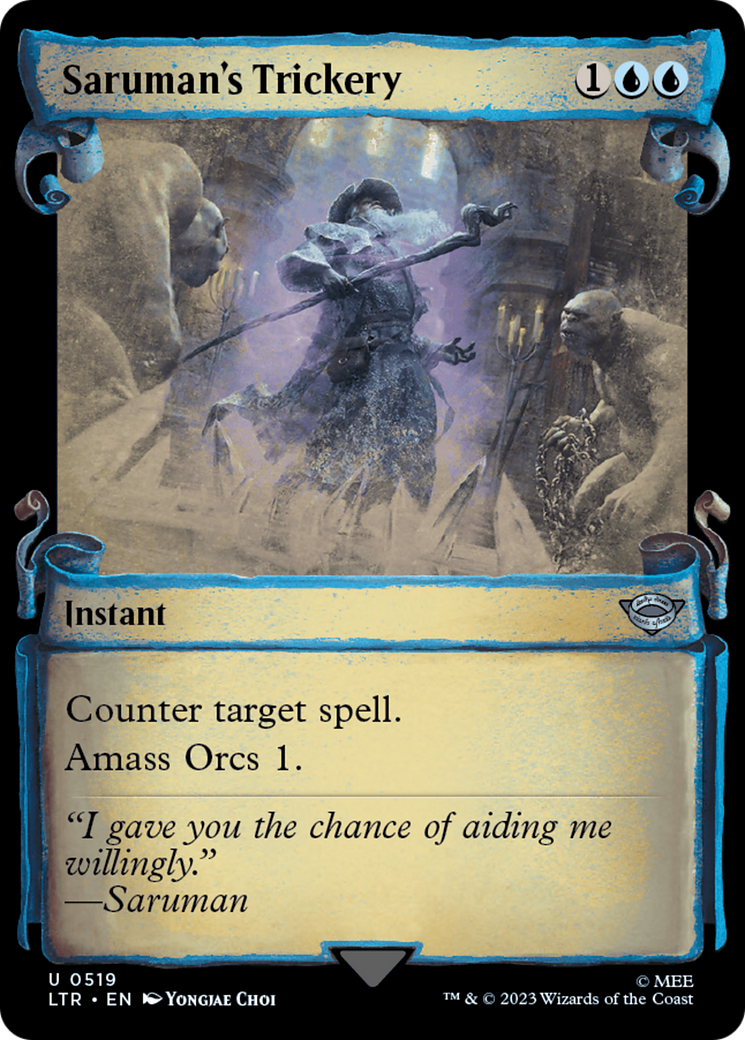 Saruman's Trickery (LTR-519) - The Lord of the Rings: Tales of Middle-earth: (Showcase) Foil