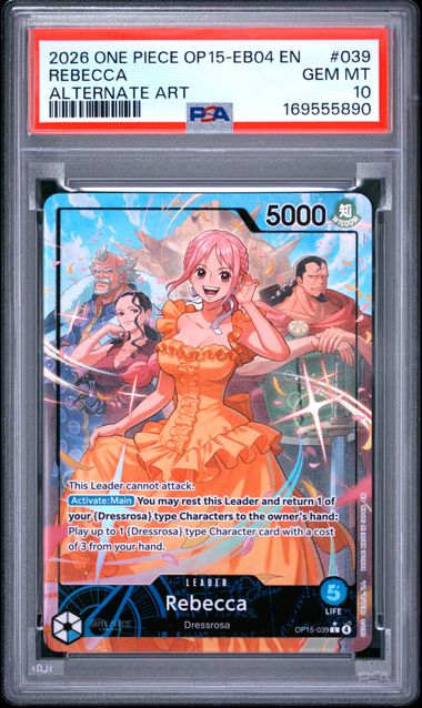 Rebecca Leader Alternate Art Adventure on Kami's Island OP15-039 PSA 10