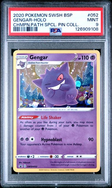 Gengar Black Star Promo SWSH052 PSA 9