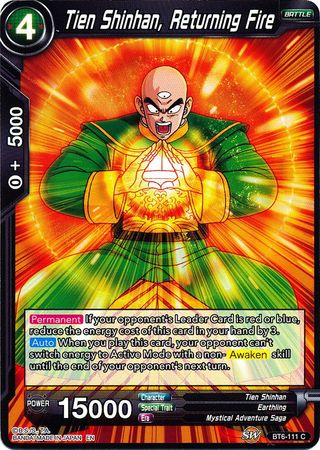 Tien Shinhan, Returning Fire (BT6-111) [Destroyer Kings] Parallel Foil