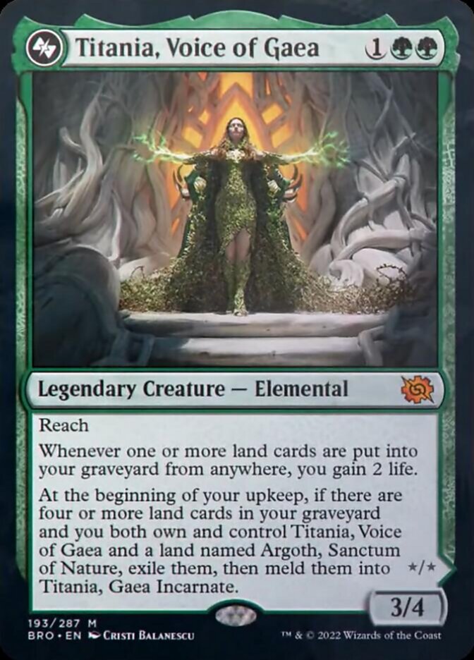 Titania, Voice of Gaea (BRO-193) - The Brothers' War Foil