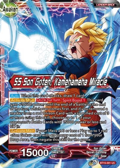 Son Goten // SS Son Goten, Kamehameha Miracle (BT15-001) [Saiyan Showdown] Parallel Foil