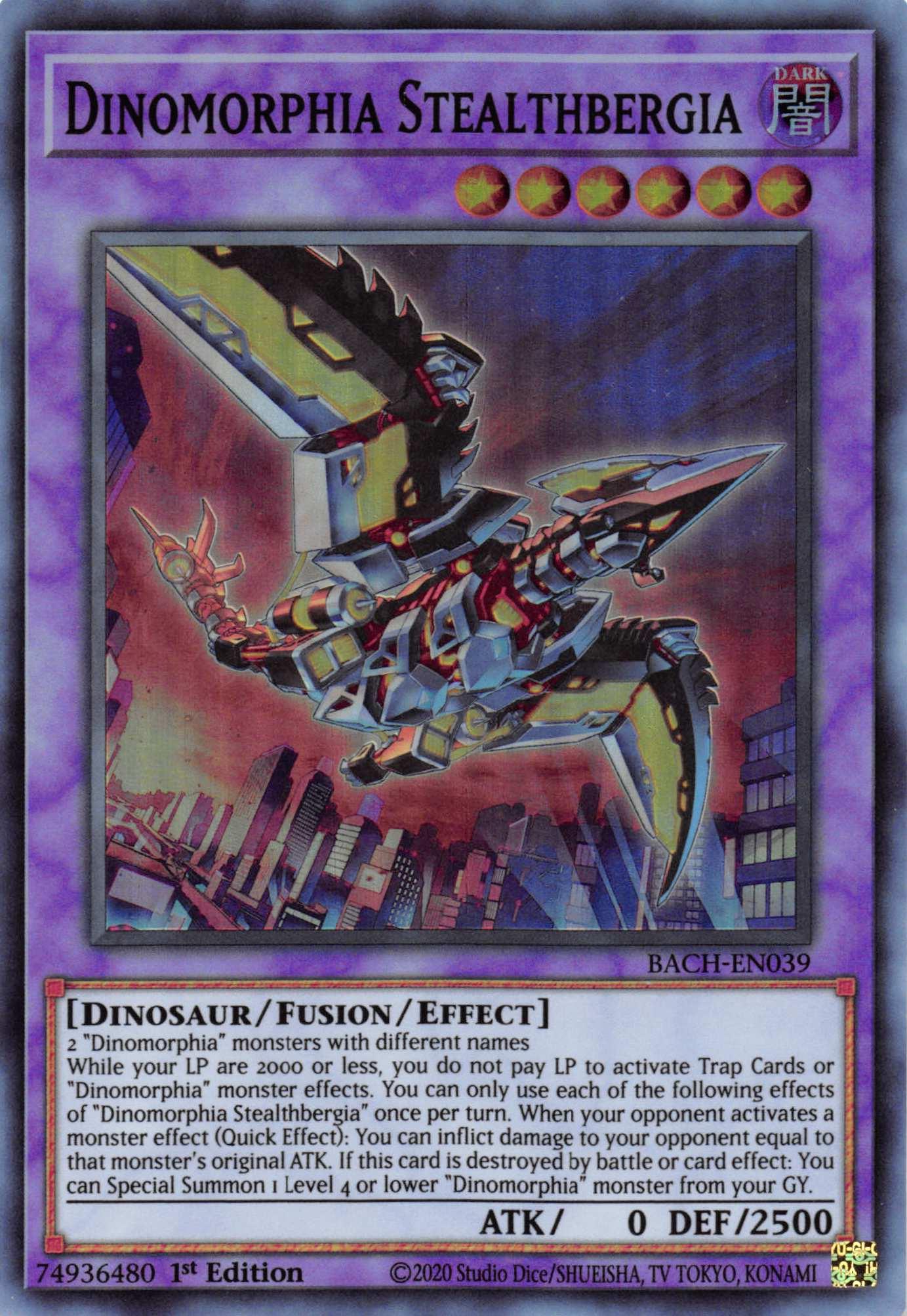 Dinomorphia Stealthbergia [BACH-EN039] Super Rare - Josh's Cards