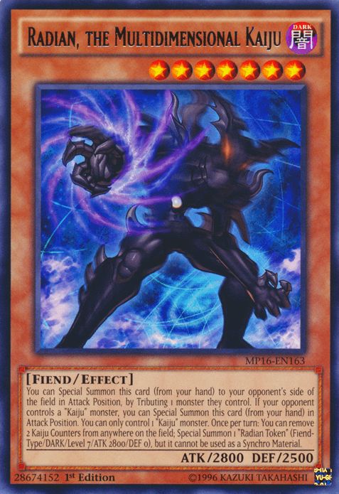 Radian, the Multidimensional Kaiju [MP16-EN163] Rare - Josh's Cards