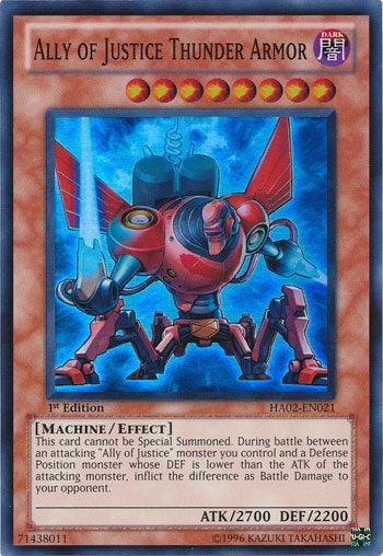Ally of Justice Thunder Armor [HA02-EN021] Super Rare - Josh's Cards