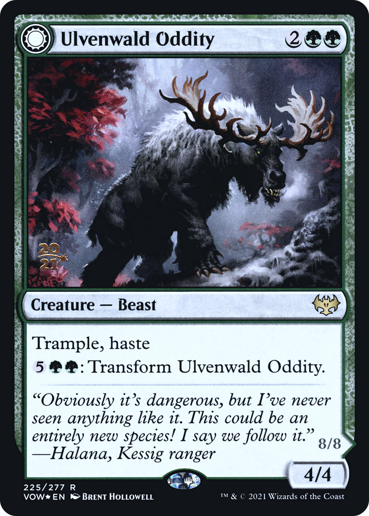 Ulvenwald Oddity // Ulvenwald Behemoth (PRE-225S) - Innistrad: Crimson Vow Promos: (Double Faced Transform) Foil