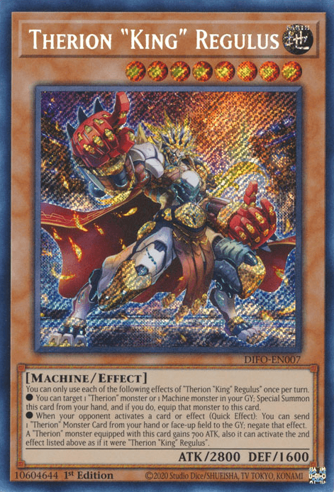 Therion King Regulus [DIFO-EN007] Secret Rare - Josh's Cards