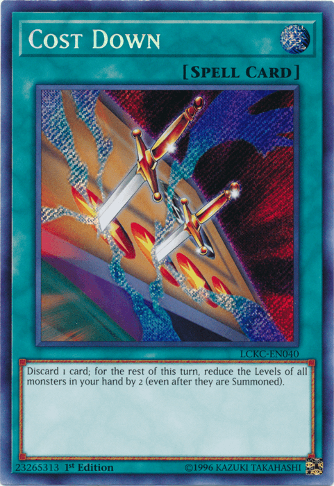 Cost Down [LCKC-EN040] Secret Rare - Josh's Cards