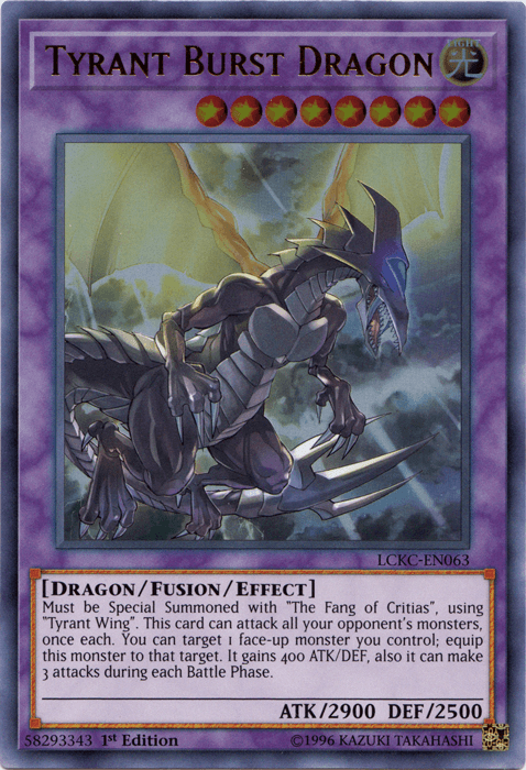 Tyrant Burst Dragon [LCKC-EN063] Ultra Rare - Josh's Cards