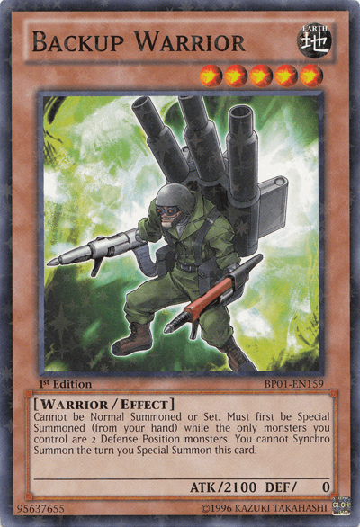 Backup Warrior [BP01-EN159] Starfoil Rare - Josh's Cards