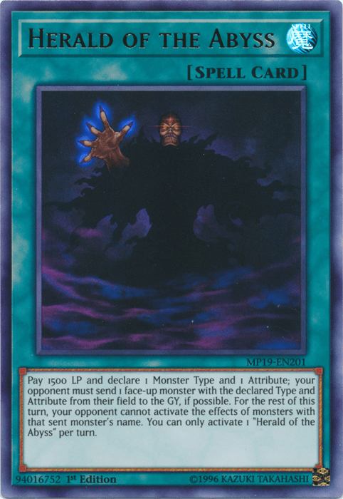 Herald of the Abyss [MP19-EN201] Ultra Rare - Josh's Cards