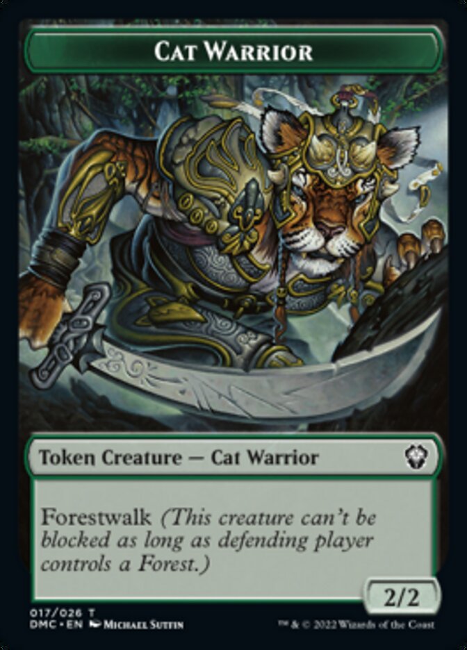 Cat Warrior Token [Dominaria United Commander Tokens] Foil