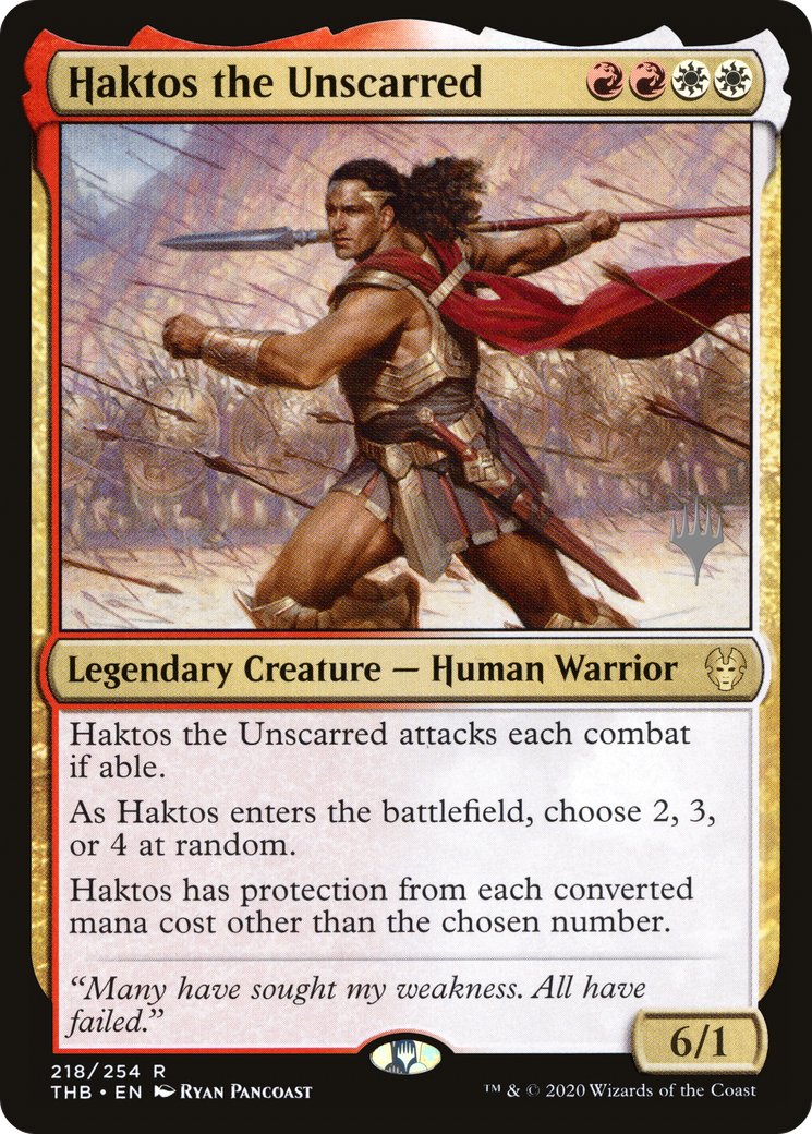 Haktos the Unscarred (PPTHB-218P) - Theros Beyond Death Promos