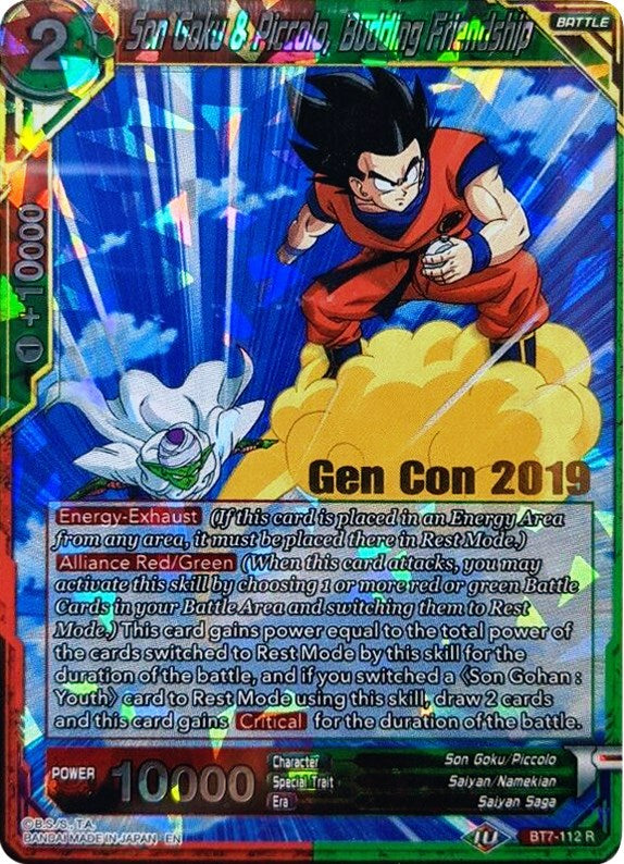 Son Goku & Piccolo, Budding Friendship (Gen Con 2019) (BT7-112_PR) [Promotion Cards] Parallel Foil