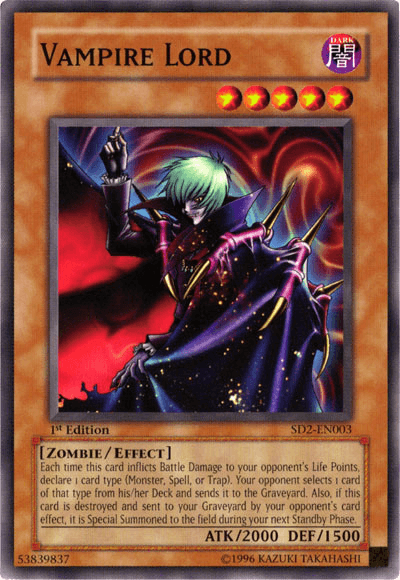 Vampire Lord [SD2-EN003] Common - Josh's Cards