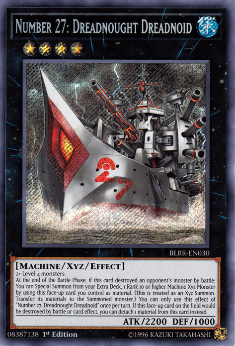 Number 27: Dreadnought Dreadnoid [BLRR-EN030] Secret Rare - Josh's Cards