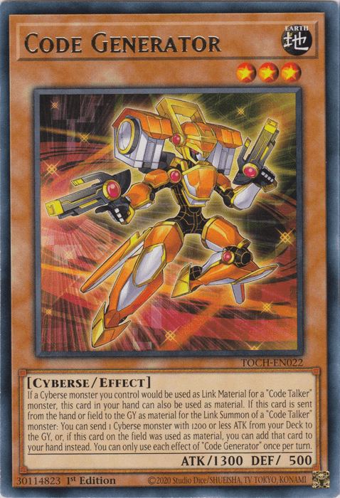Code Generator [TOCH-EN022] Rare - Josh's Cards