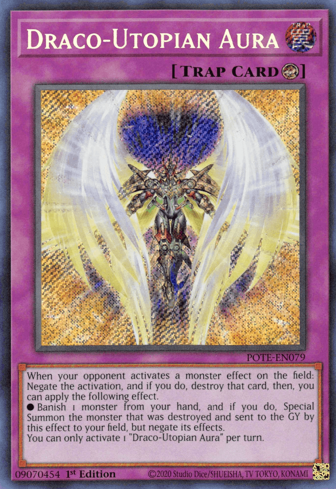 Draco-Utopian Aura [POTE-EN079] Secret Rare - Josh's Cards