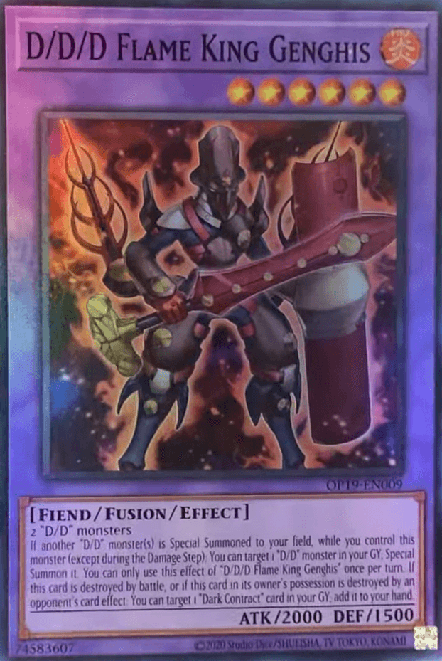 D/D/D Flame King Genghis [OP19-EN009] Super Rare - Josh's Cards
