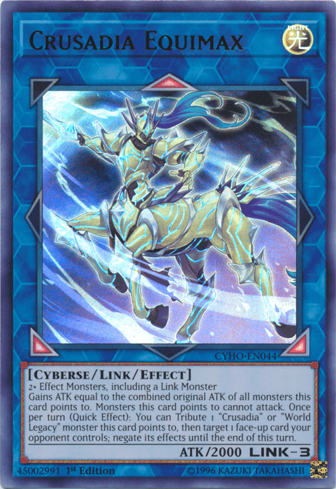 Crusadia Equimax [CYHO-EN044] Ultra Rare - Josh's Cards