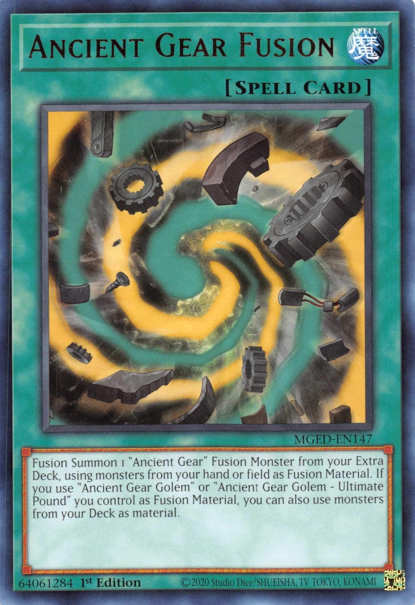 Ancient Gear Fusion [MGED-EN147] Rare - Josh's Cards