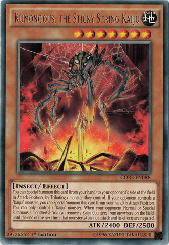 Kumongous, the Sticky String Kaiju [CORE-EN088] Rare - Josh's Cards