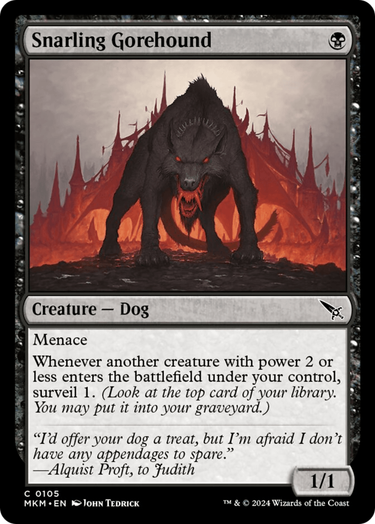 Snarling Gorehound [Murders at Karlov Manor] - Josh's Cards