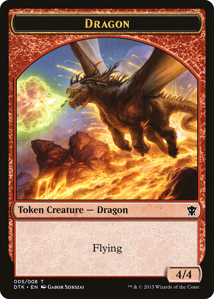 Dragon (DTK-005) - Dragons of Tarkir Tokens
