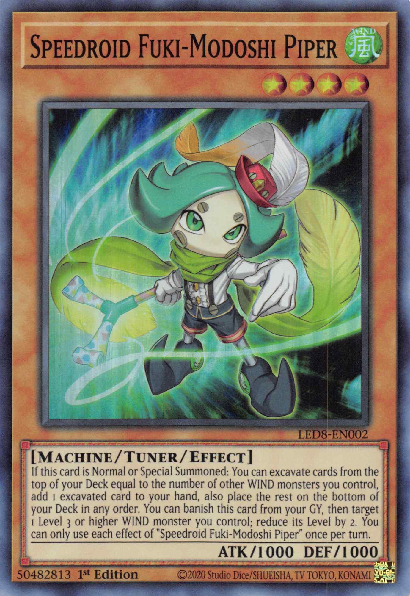 Speedroid Fuki-Modoshi Piper [LED8-EN002] Super Rare - Josh's Cards