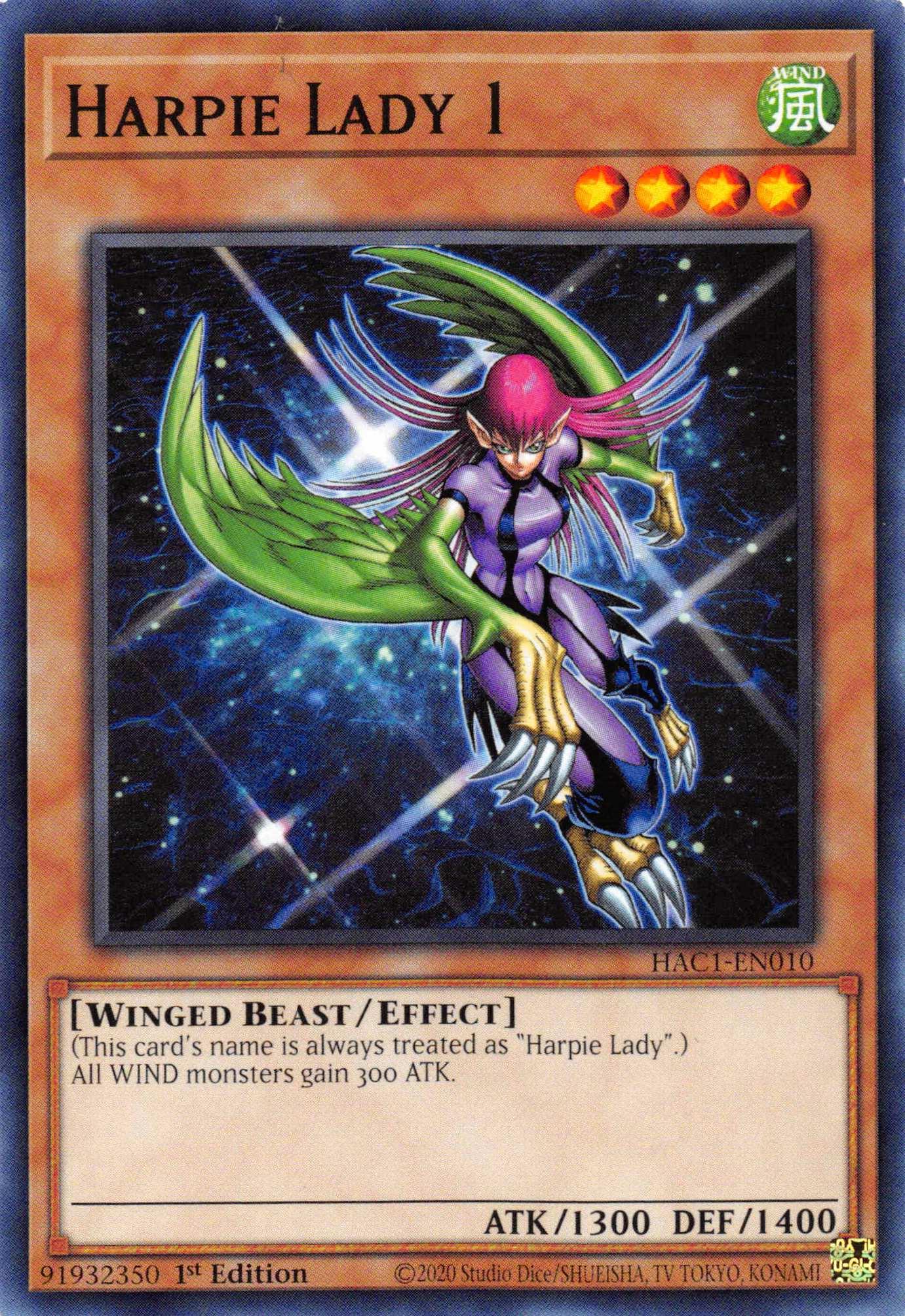 Harpie Lady 1 [HAC1-EN010] Common - Josh's Cards