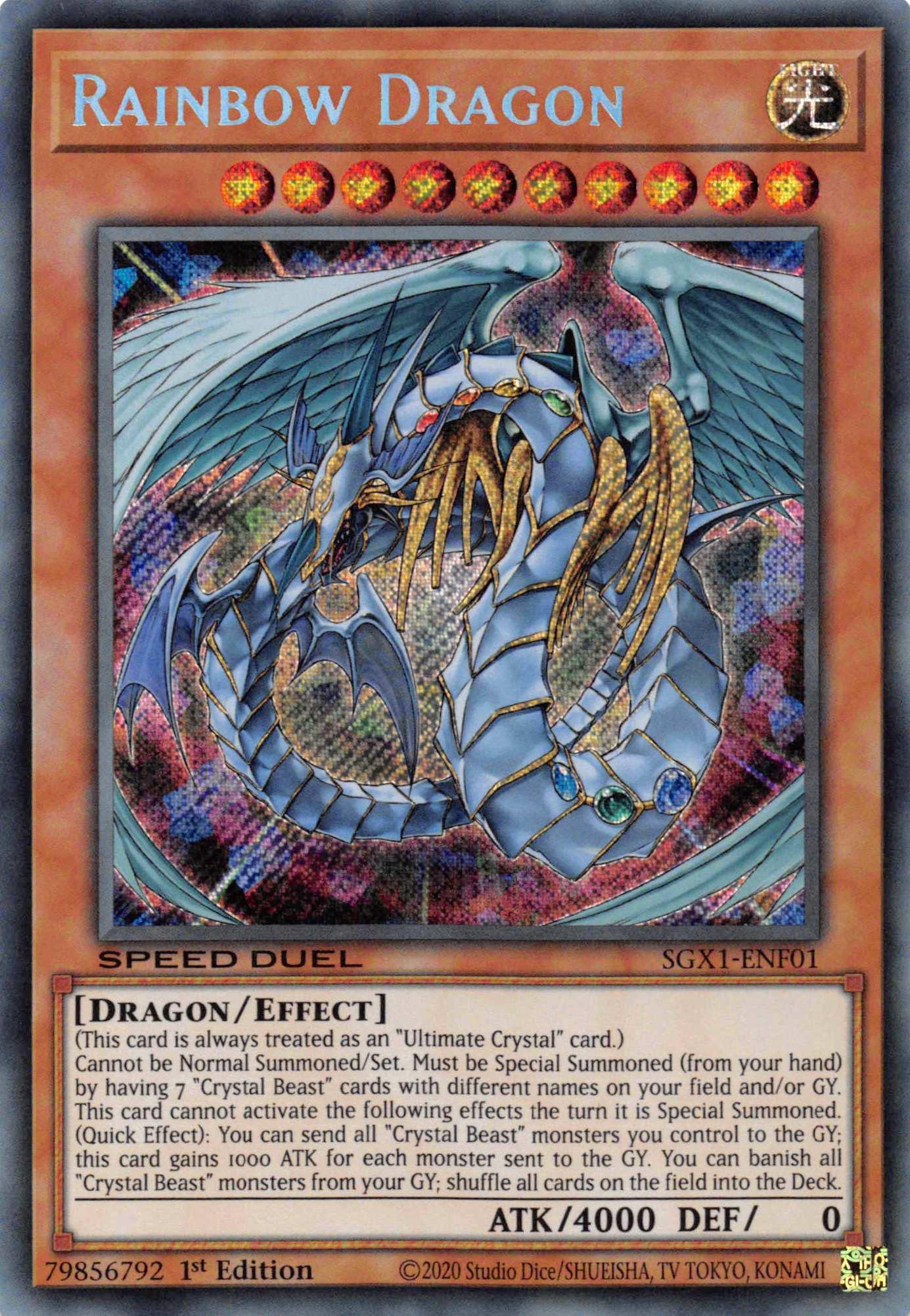 Rainbow Dragon [SGX1-ENF01] Secret Rare - Josh's Cards