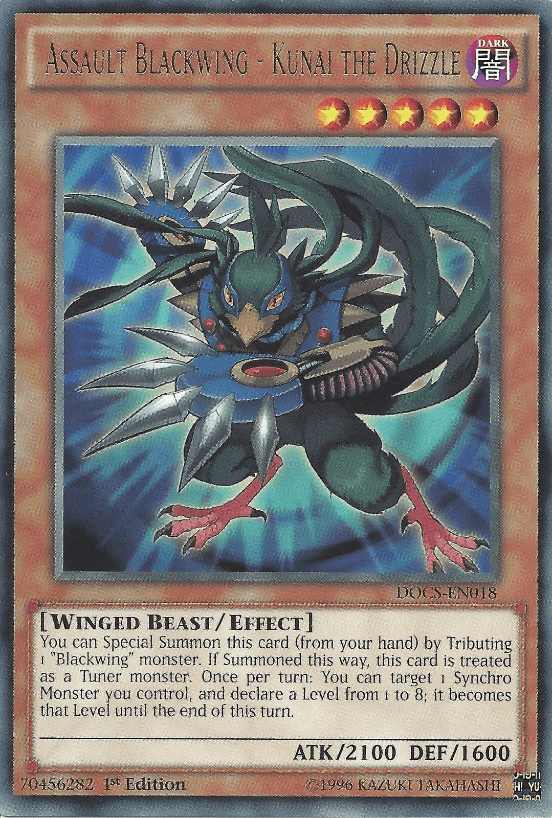 Assault Blackwing - Kunai the Drizzle [DOCS-EN018] Rare - Josh's Cards