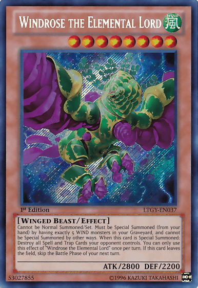 Windrose the Elemental Lord [LTGY-EN037] Secret Rare - Josh's Cards