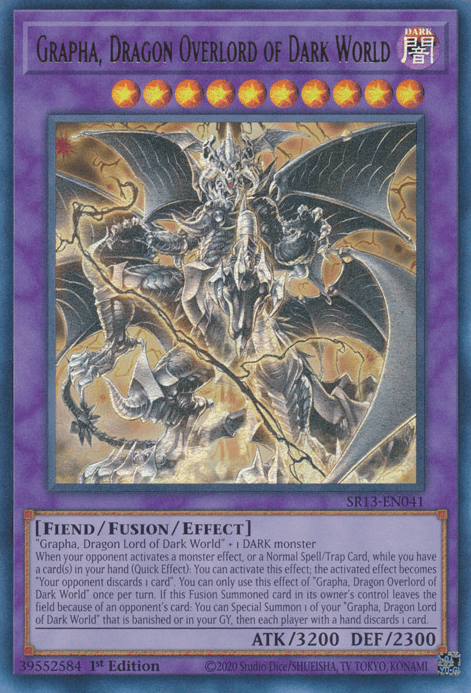 Grapha, Dragon Overlord of Dark World [SR13-EN041] Ultra Rare - Josh's Cards
