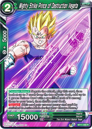 Mighty Strike Prince of Destruction Vegeta (BT11-068) [Vermilion Bloodline] Parallel Foil