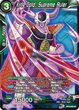 King Cold, Supreme Ruler (Uncommon) (BT13-082) [Supreme Rivalry] Parallel Foil