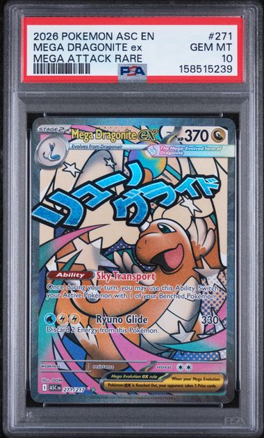Mega Dragonite EX Attack Rare Ascended Heroes 271/217 PSA 10