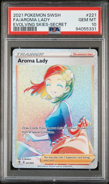 Aroma Lady Evolving Skies 221/203 PSA 10