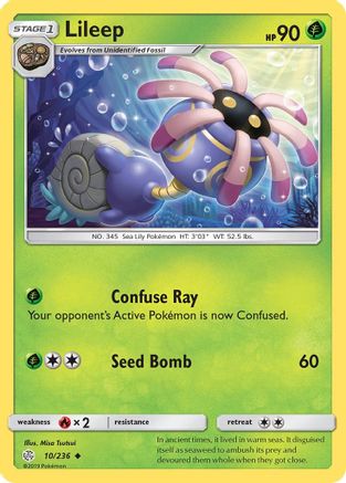 Lileep 010/236 - SM  Cosmic Eclipse Reverse Holofoil