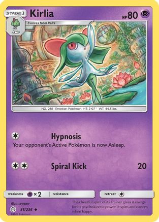 Kirlia 081/236 - SM  Cosmic Eclipse Reverse Holofoil
