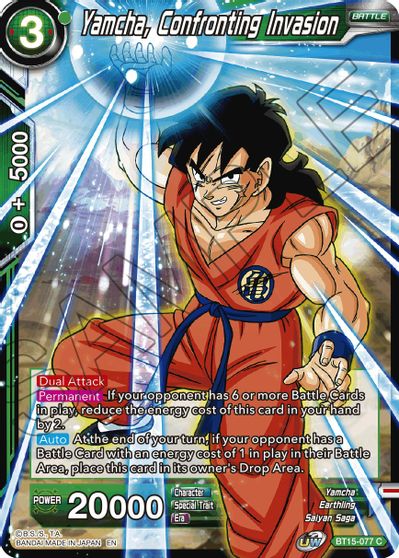Yamcha, Confronting Invasion (BT15-077) [Saiyan Showdown] Parallel Foil