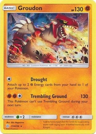 Groudon (Cracked Ice Holo) 113/236 - Deck Exclusives Holofoil